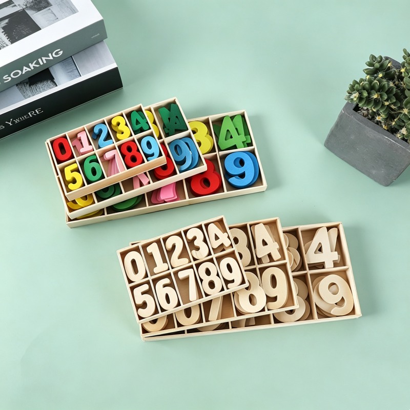 Kids Education Name - Set di numeri in legno fai