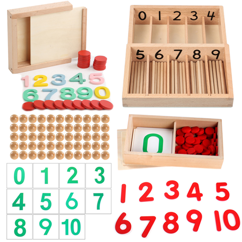 Kids Education Number - Conteggio della scatola Matematica Montessori Giocattoli