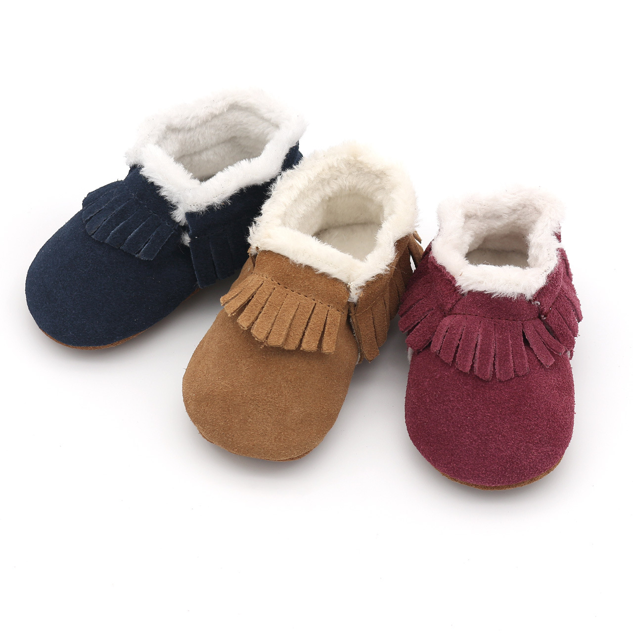 Kids First Education - Scarpe da culla casual in pelle