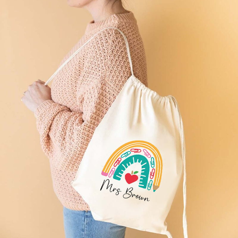 Zaino in tela per la scuola co - Kids Education Name recensione e prezzo