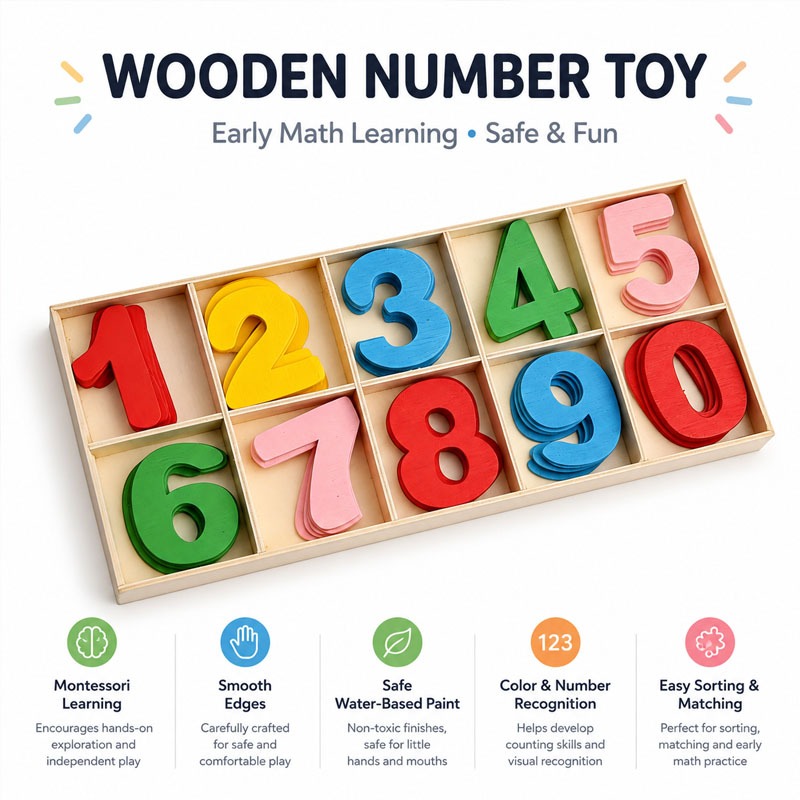 Set di numeri in legno fai da  - Kids Education Name recensione e prezzo