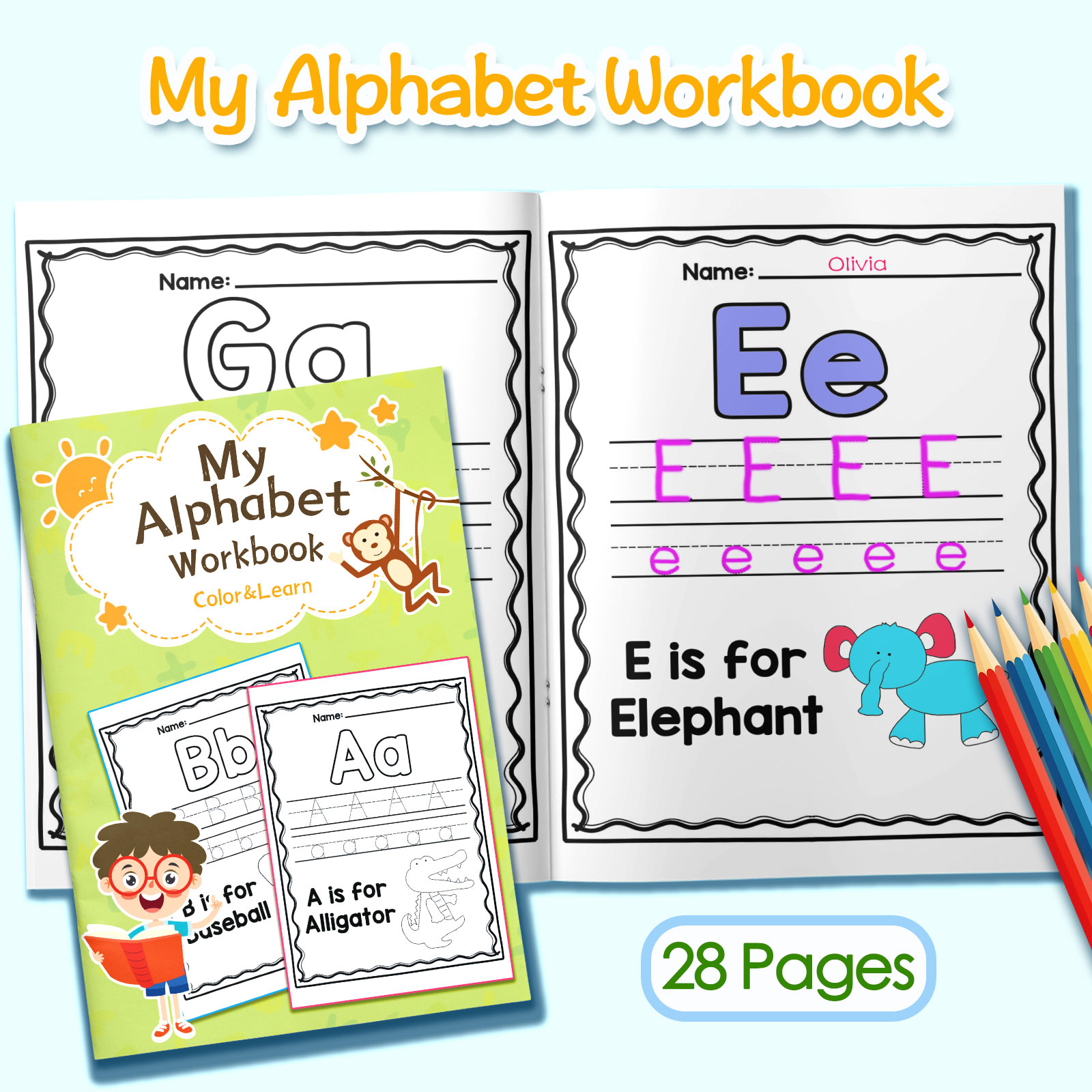Quaderno da colorare con parol - Kids Education Activities recensione e prezzo